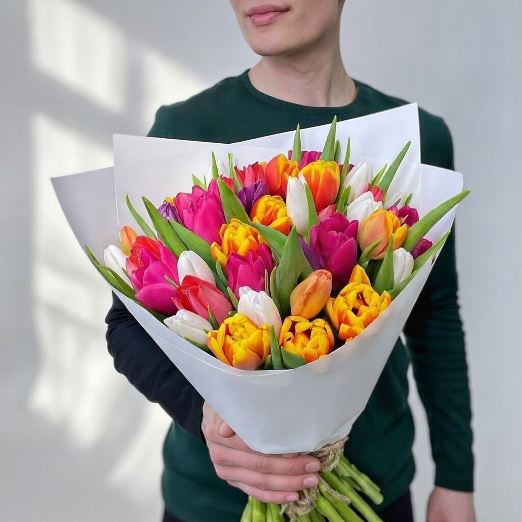 Rainbow Delight - 45 Mixed Tulips - TAVÉINE AE