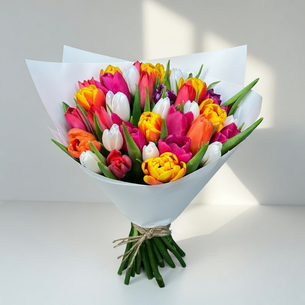 Rainbow Delight - 45 Mixed Tulips - TAVÉINE AE