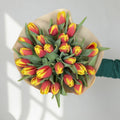 Sunset Glow - 25 Red Yellow Tulips - TAVÉINE AE